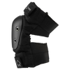 Black elbow pads with hard shells and wide fabric strap system