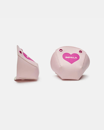 Pink toe guard with IMPALA logo, padded front and eyelet straps
