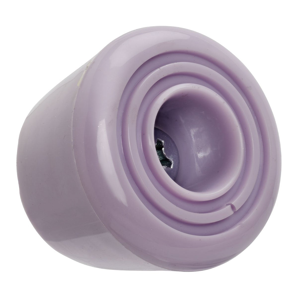 Purple roller skate toe stop with recessed bolt